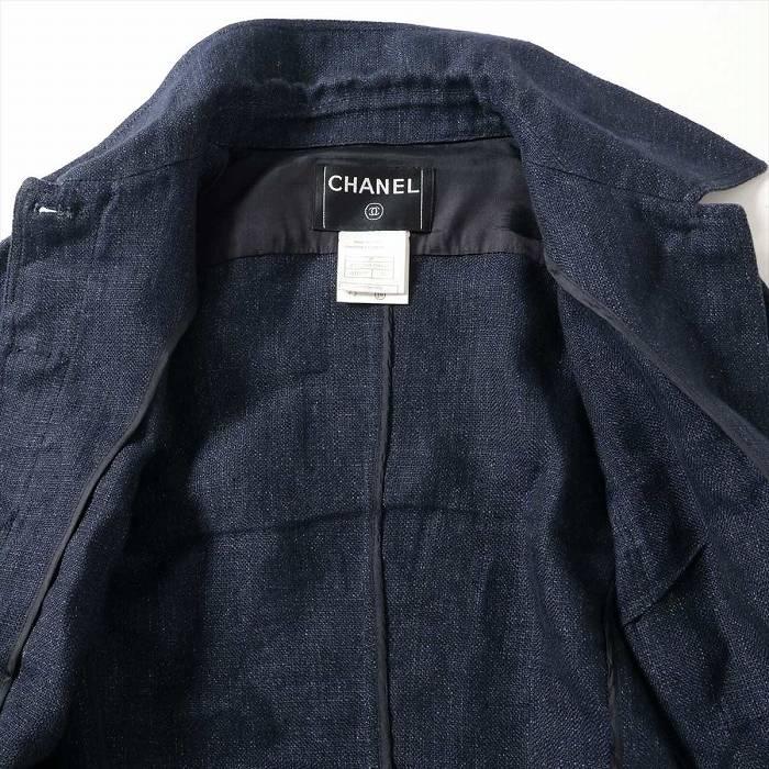 CHANEL シャネル ココボタン リネン ジャケット CHANEL（シャネル） ココボタン リネン ジャケット 38 ネイビー P17259