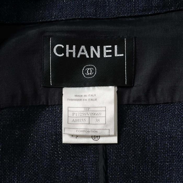 CHANEL シャネル ココボタン リネン ジャケット CHANEL（シャネル） ココボタン リネン ジャケット 38 ネイビー P17259