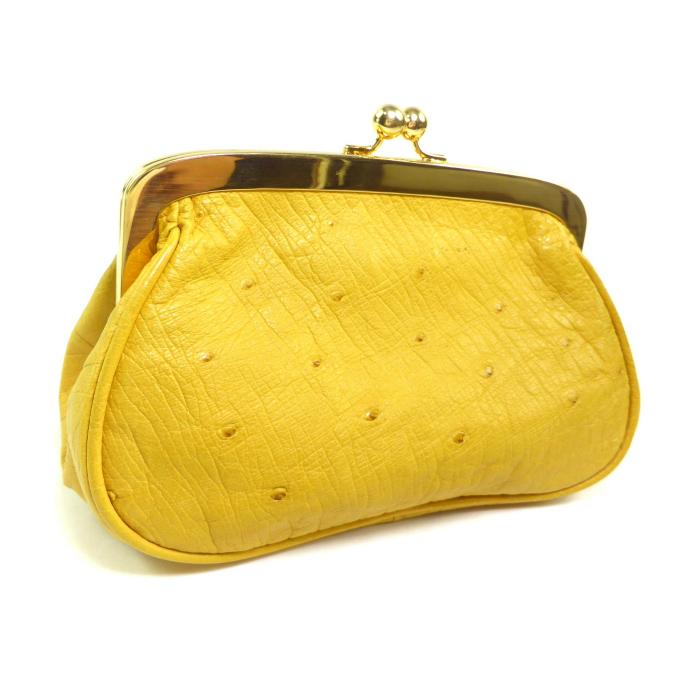 PRADA（プラダ） オーストリッチ がま口 コインケース 小銭入れ 1M1179