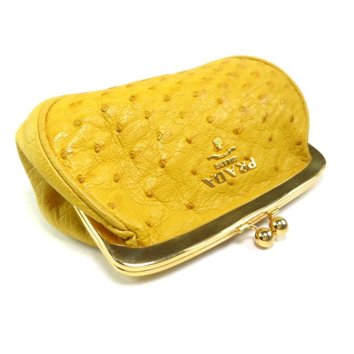 PRADA（プラダ） オーストリッチ がま口 コインケース 小銭入れ 1M1179