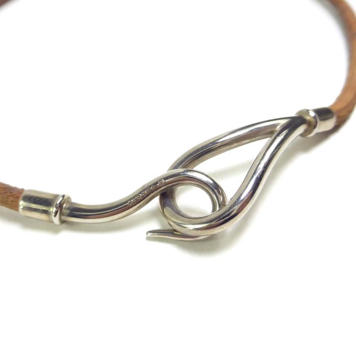【極美品】HERMES ジャンボ　ブレスレット チョーカー　2連 ブラウン HERMES（エルメス） ジャンボ チョーカー 2way コード ブレスレット 二