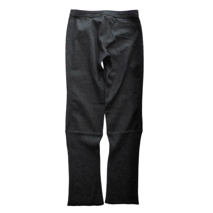 シャネル （CHANEL）デニム×ニット ドッキング スリム パンツ 03A #36 ブラック P21984 ウェア（中古）の画像