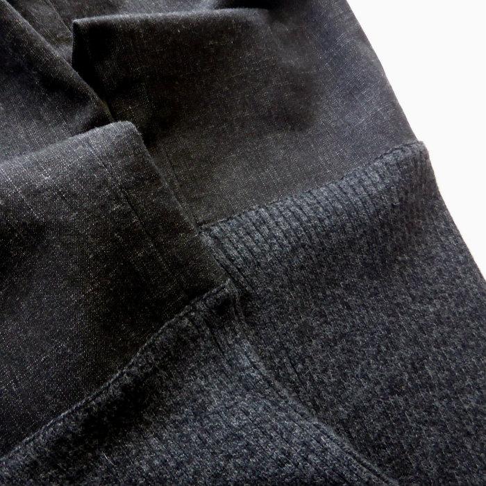 シャネル （CHANEL）デニム×ニット ドッキング スリム パンツ 03A #36 ブラック P21984 ウェア（中古）の画像