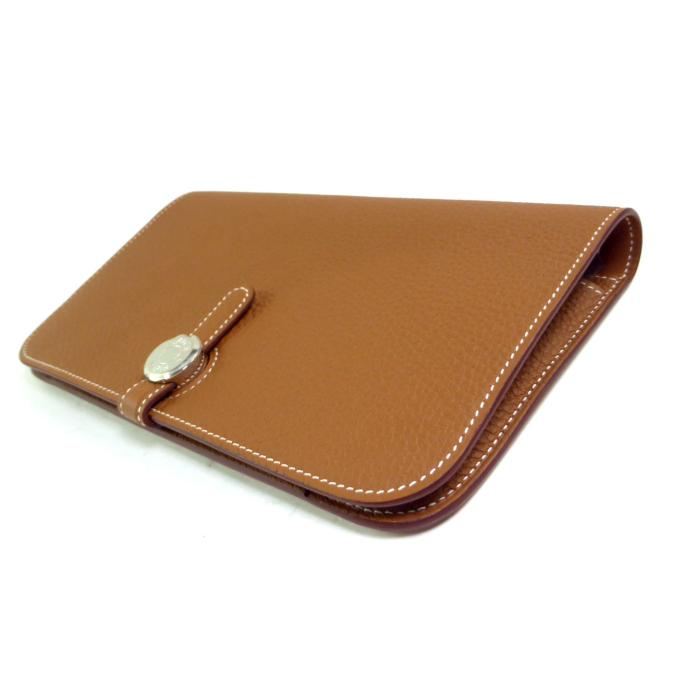 HERMES エルメス ドゴンGM ブラウン 長財布 □K刻 ゴールド金具 Dogon エルメス （HERMES） ドゴンGM デュオ トリヨンクレマンス