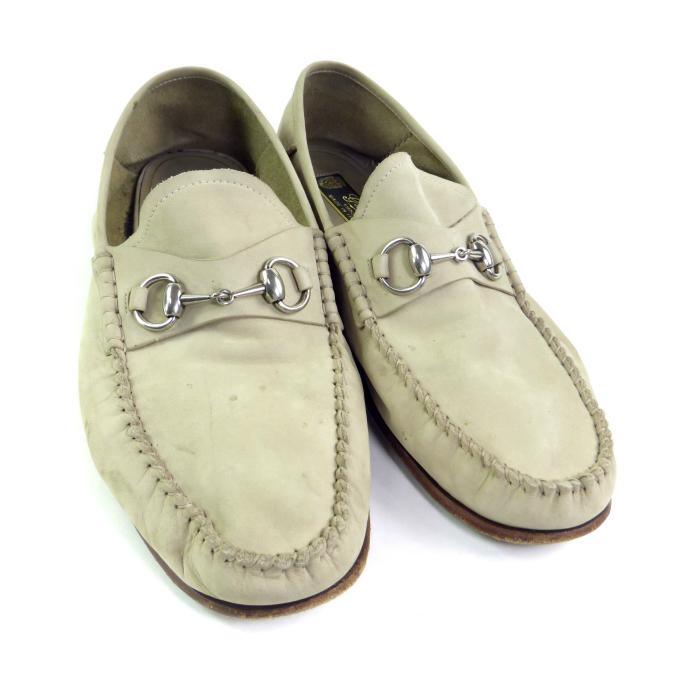 GUCCI（グッチ） ホースビット ヌバックレザー ローファー 靴 シューズ 