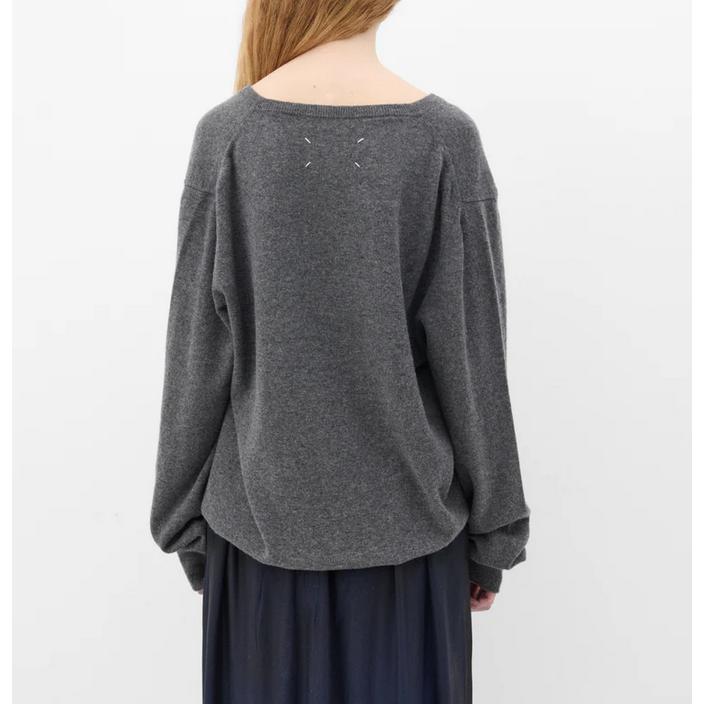 メゾン マルジェラ （Maison Margiela） ウール Vネック 長袖 ニット セーター XSサイズ グレー S51HN0006 ウェア（新品）の画像