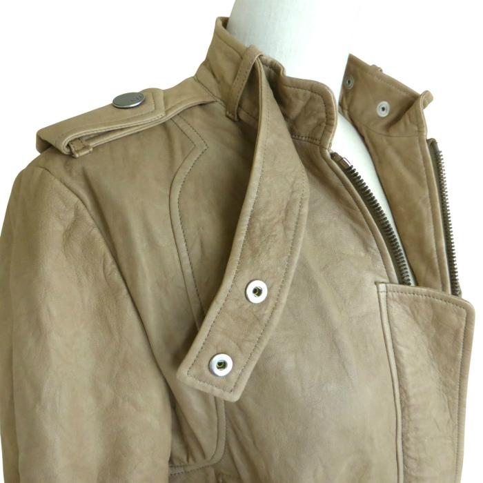 クリスチャンディオール（Christian Dior）ラムスキン レザー コート #40 ベージュ 6A14088970 ウェア（中古）の画像