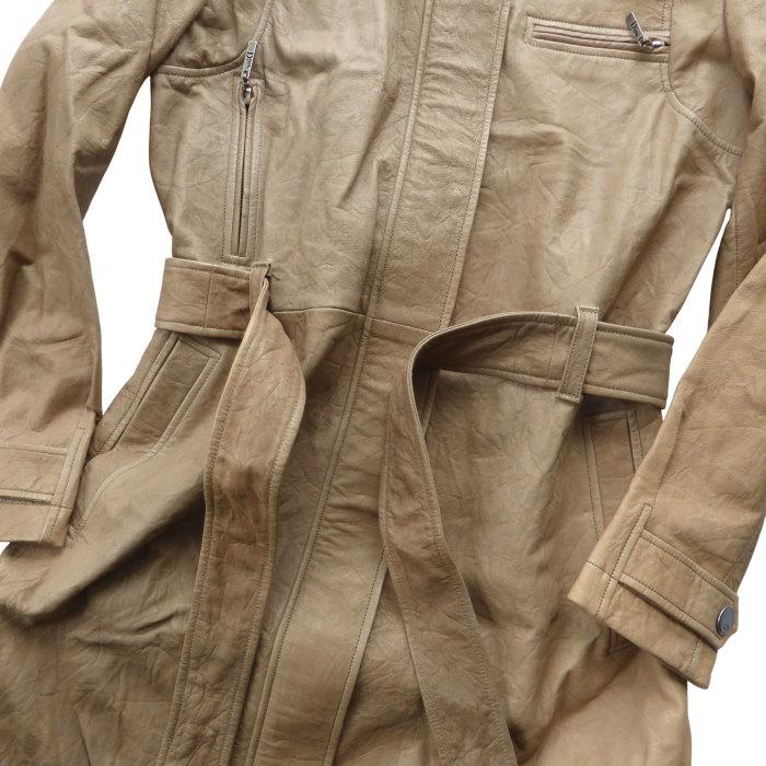クリスチャンディオール（Christian Dior）ラムスキン レザー コート #40 ベージュ 6A14088970 ウェア（中古）の画像