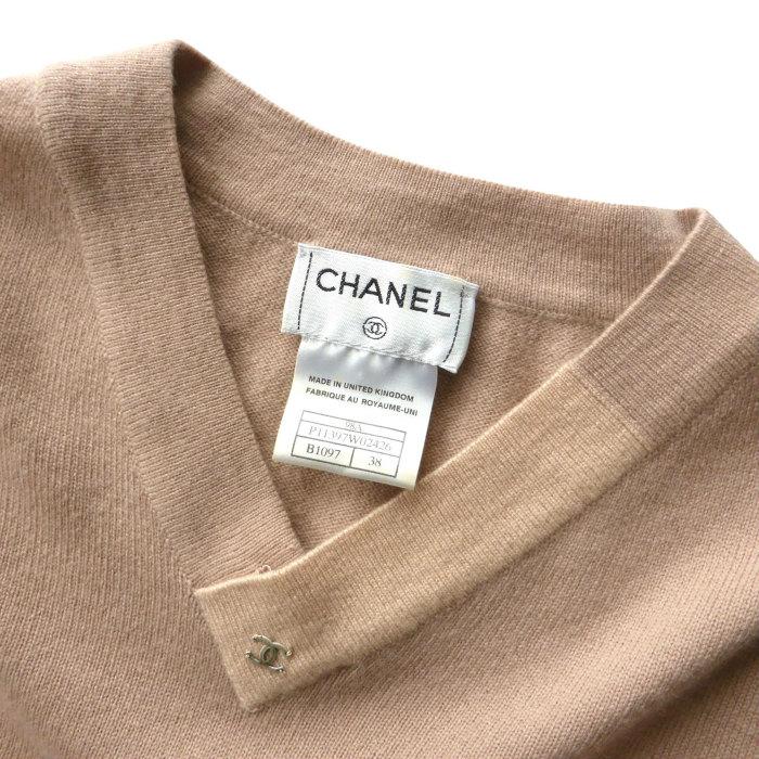 シャネル （CHANEL）カシミア ニット チェーンデザイン ココマーク 98A #38 ベージュ P11397 ウェア（中古）の画像