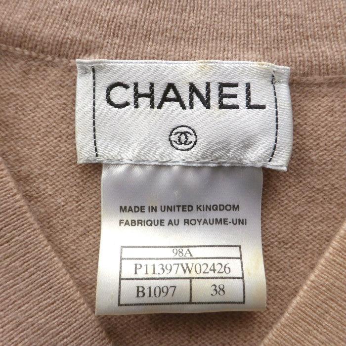 シャネル （CHANEL）カシミア ニット チェーンデザイン ココマーク 98A #38 ベージュ P11397 ウェア（中古）の画像