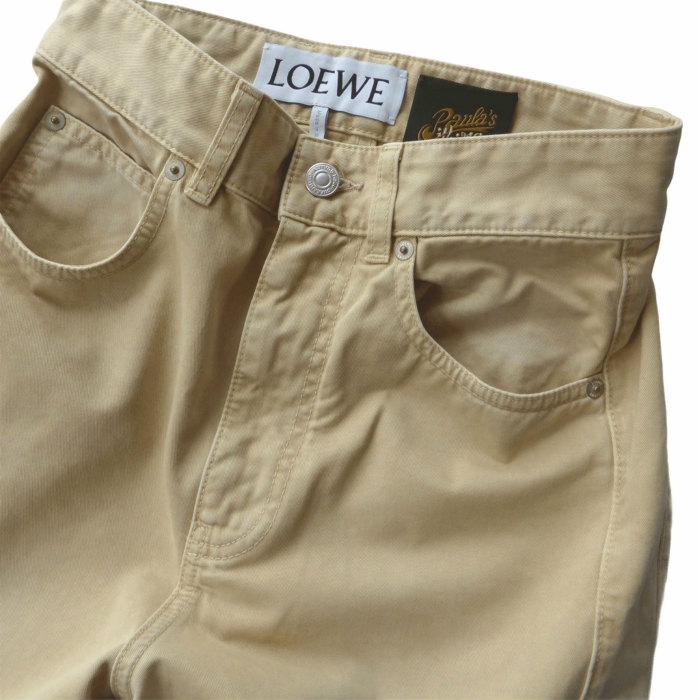 LOEWE Paula & Mopriz チノパンアイボリー LOEWE（ロエベ） Paula's Ibiza カーブ チノ パンツ #32 ベージュ