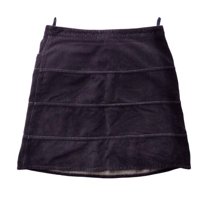 シャネル （CHANEL）コットン×レーヨン ベロア スカート 02A #40 チャコール P20060 ウェア（中古）の画像