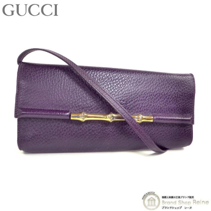 バンブー グッチ （GUCCI） レザー ワンショルダー 肩掛け ミニ バッグ 