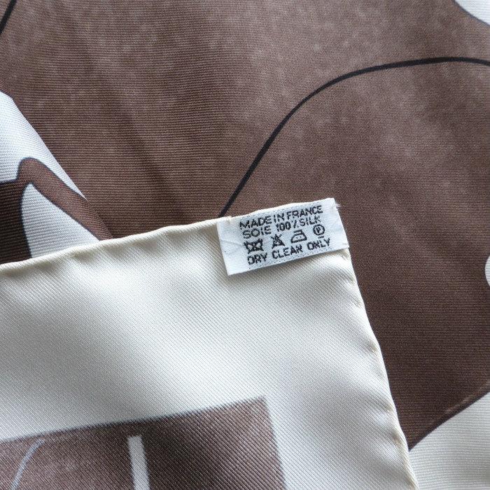 HERMES（エルメス） カレ 90 大判 ストール ショール 世界地図 グレー