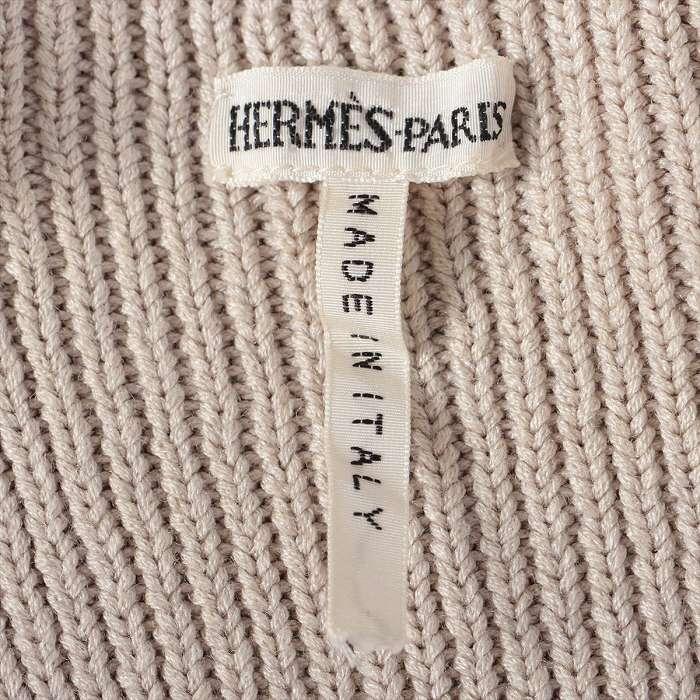 エルメス HERMES マルジェラ期 シルク ノースリーブ トップス HERMES（エルメス） シルク ノースリーブ ニット トップス XS ベージュ