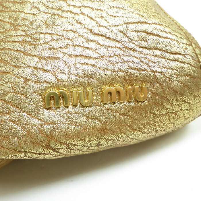 miu miu（ミュウミュウ） 肩掛け ショルダーバッグ RR1230 ゴールド