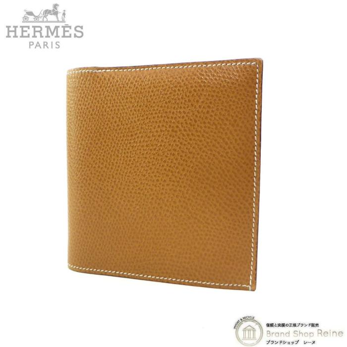 未使用品 ヴィンテージ✴︎エルメス✴︎カード✴︎お札入れ✴︎クシュベル HERMES（エルメス） 二つ折り 財布 札入れ クシュベル ブラウン
