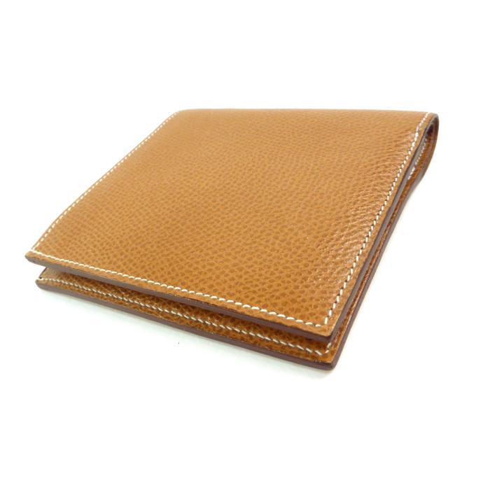 HERMES（エルメス） 二つ折り 財布 札入れ クシュベル ブラウン