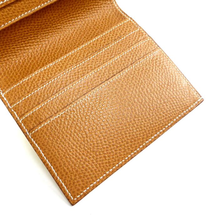 HERMES（エルメス） 二つ折り 財布 札入れ クシュベル ブラウン