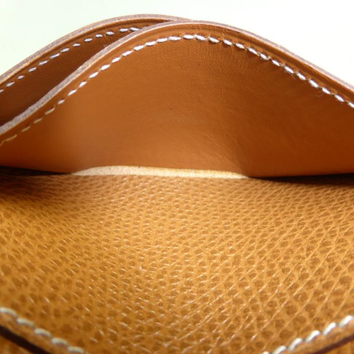 HERMES（エルメス） 二つ折り 財布 札入れ クシュベル ブラウン
