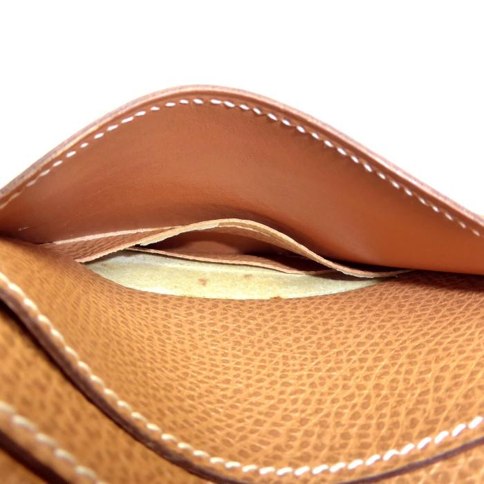 HERMES（エルメス） 二つ折り 財布 札入れ クシュベル ブラウン