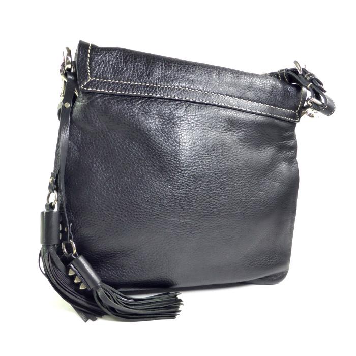 PRADA（プラダ） レザー タッセルチャーム付き ショルダー クラッチ