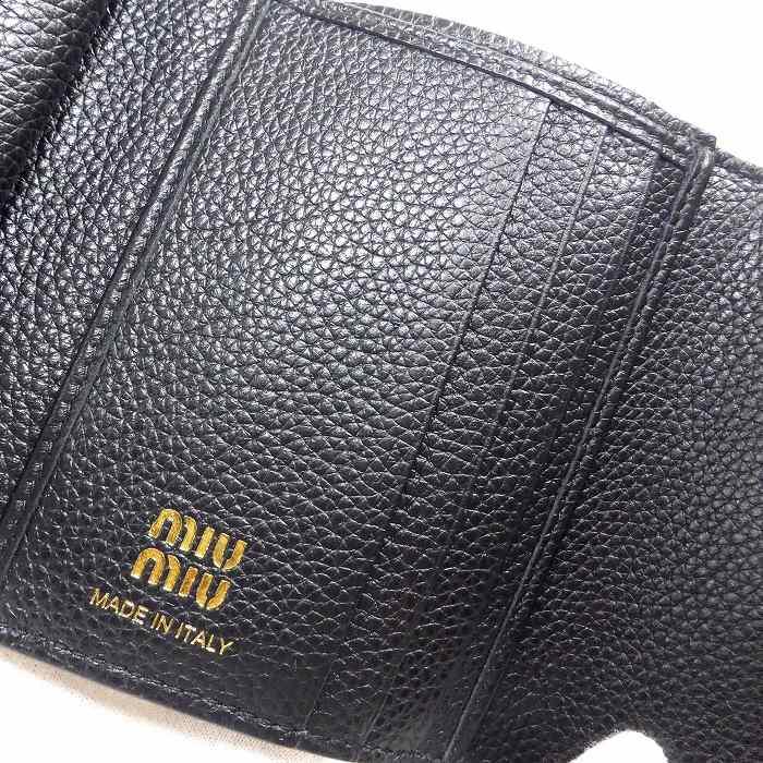 miu miu（ミュウミュウ） ヴィッテロダイノレザー 三つ折り 財布