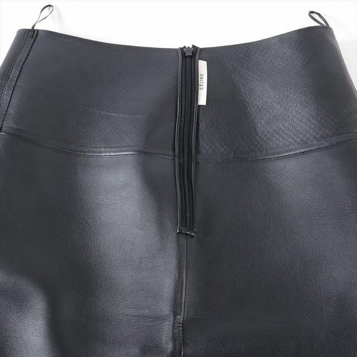 CELINE（セリーヌ） レザー×パイソン スカート #40 2H55 マルチカラー