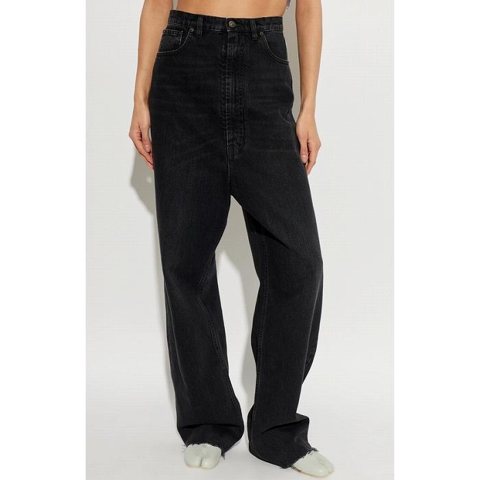 メゾン マルジェラ （Maison Margiela） ワイドレッグジーンズ 5 ポケット デニム パンツ 30 ブラック S29LA0106 メンズ ウェア（新品）の画像