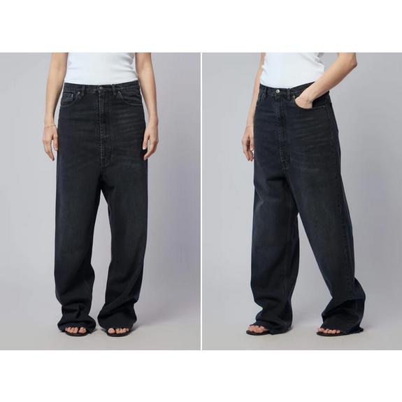 メゾン マルジェラ （Maison Margiela） ワイドレッグジーンズ 5 ポケット デニム パンツ 30 ブラック S29LA0106 メンズ ウェア（新品）の画像
