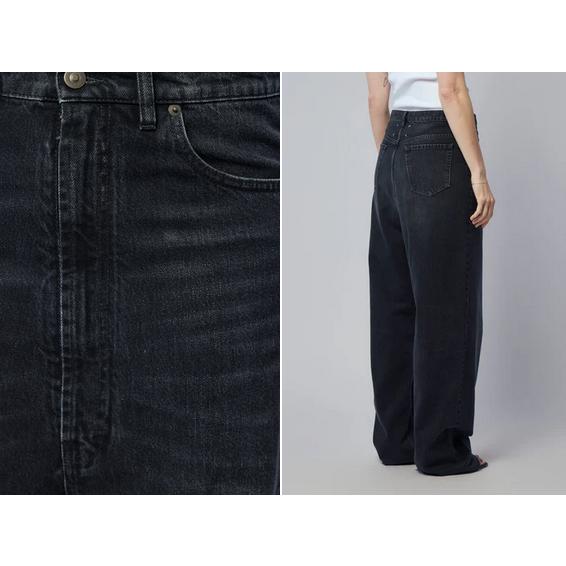 メゾン マルジェラ （Maison Margiela） ワイドレッグジーンズ 5 ポケット デニム パンツ 30 ブラック S29LA0106 メンズ ウェア（新品）の画像