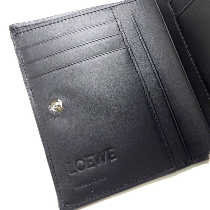 LOEWE（ロエベ） スリム コンパクト テクスチャード 二つ折り 財布
