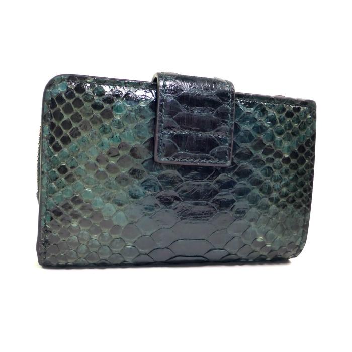 ✨️専用✨️GUCCI 二折財布 バンブー ターンロック シボレザー黒専用箱付き バンブー グッチ （GUCCI） ダブルG パイソンレザー ウォレット 二