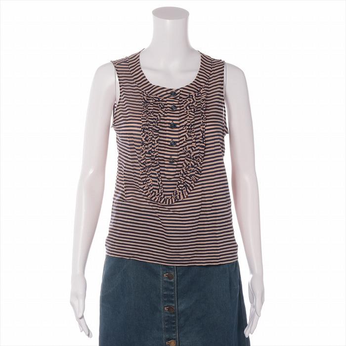 CHANEL（シャネル） コットン ボーダー ノースリーブ ニット P35205