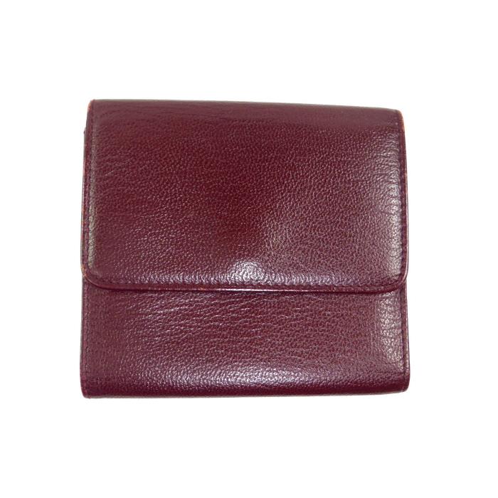 CHANEL（シャネル） Wホック ココマーク レザー コンパクト 三つ折り