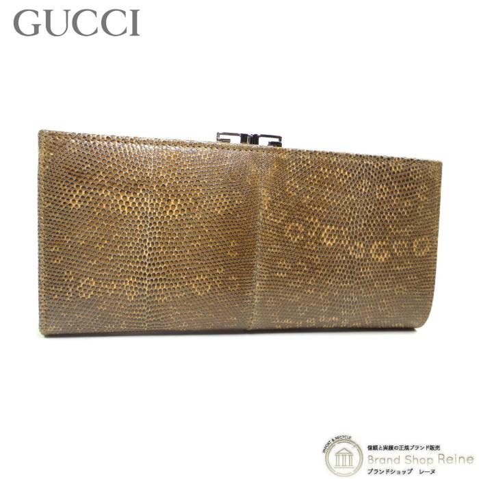 ダブルG グッチ （GUCCI） パイソン ガマ口 二つ折り 長財布 106650