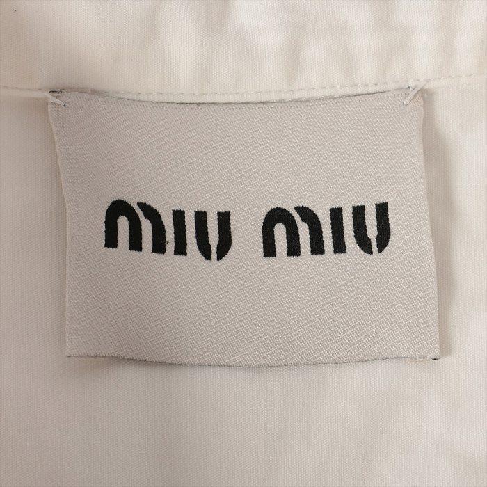miu miu（ミュウミュウ） コットン ポプリン シャツ 長袖 ロゴ