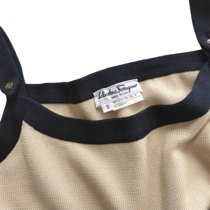 サルヴァトーレフェラガモ （Salvatore Ferragamo）コットン ニット キャミソール #S ベージュ系 ウェア（中古） | FERRAGAMO | 02