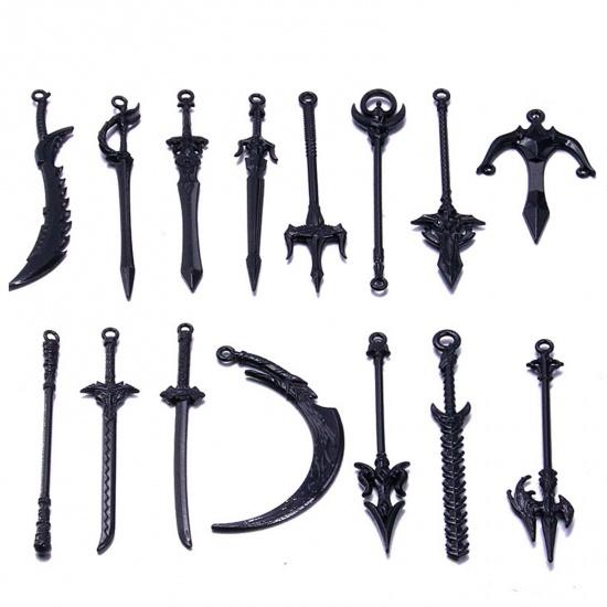 TT-メタルチャームパーツ1個 勇者の剣魔法の武器（Lデザイン） 刀剣