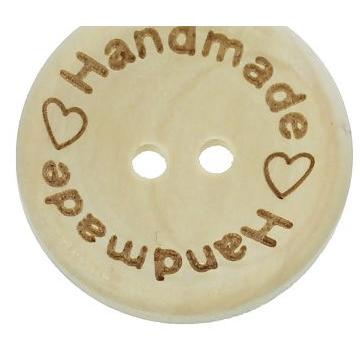 クラフトボタンHandmadeウッドボタン(5個) 木製ボタン25mm｜reinette-ys｜03