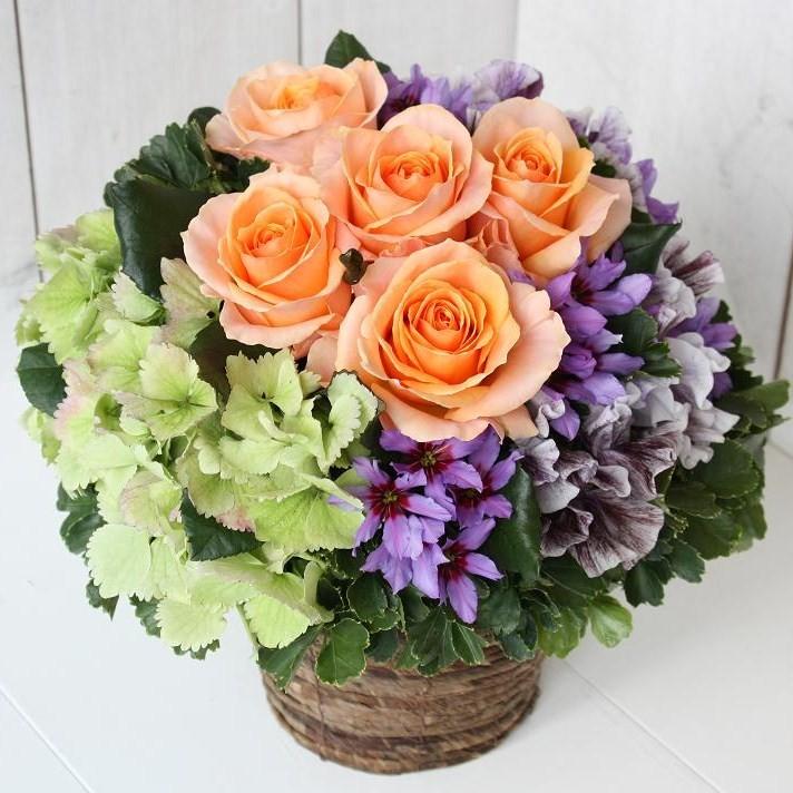 フラワーアレンジメント 生花 秋色オレンジバラ オークランド のアレンジ 誕生日 プレゼント 花 女性 母 お祝い 贈り物 Rra 00 006 Aoyama花苑webshopレイリヤフー店 通販 Yahoo ショッピング