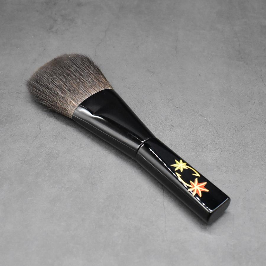 KOYUDO（晃祐堂） 熊野筆 蒔絵 灰リス パウダーブラシ 紅葉 リス毛