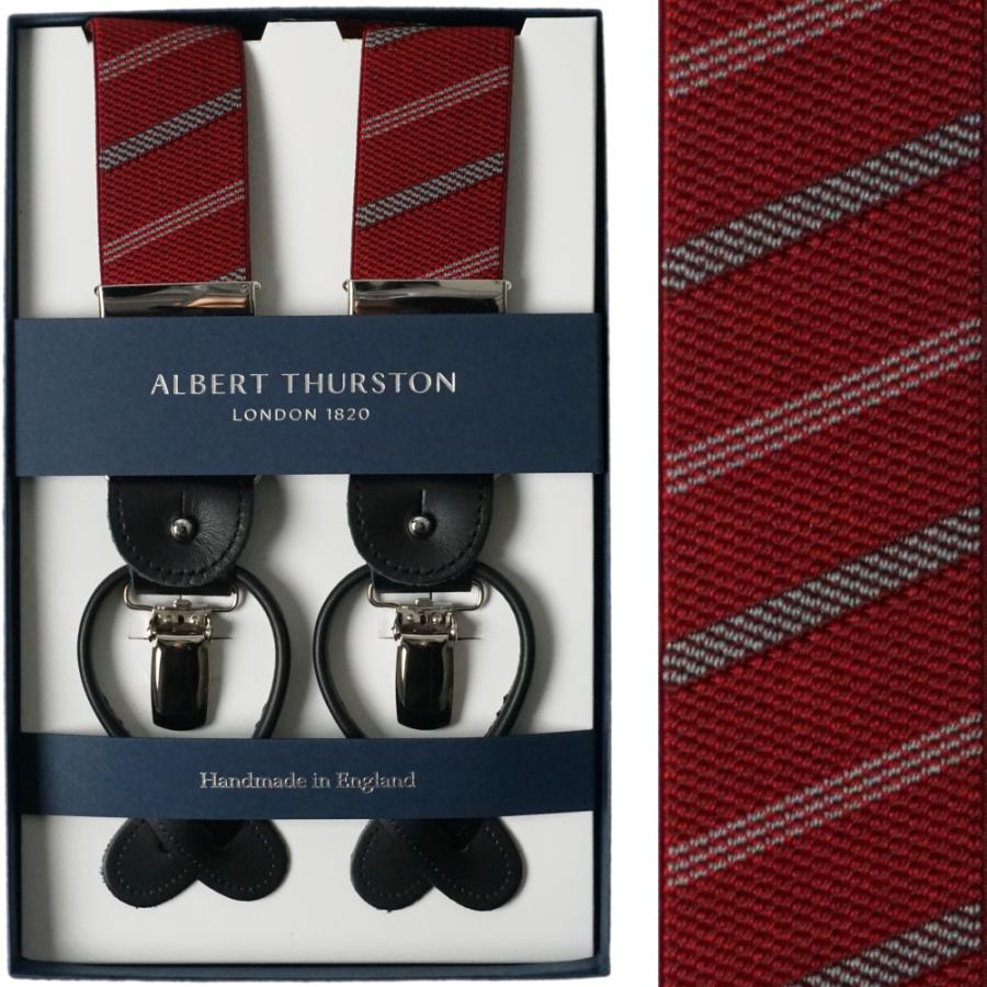 アルバートサーストン ALBERT THURSTON サスペンダー 赤 レッド