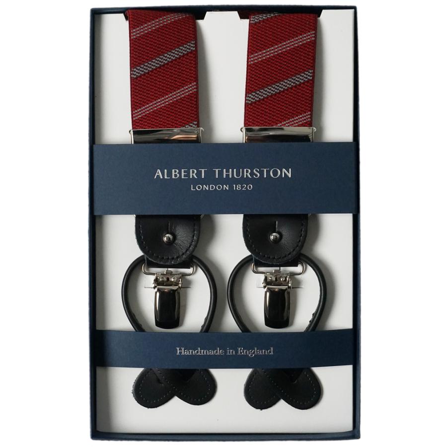 アルバートサーストン ALBERT THURSTON サスペンダー 赤 レッド