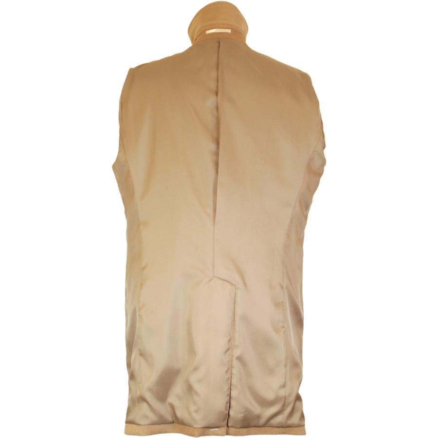 カシミヤ100％ ステンカラー ハーフコート メンズ MR9400 キャメル