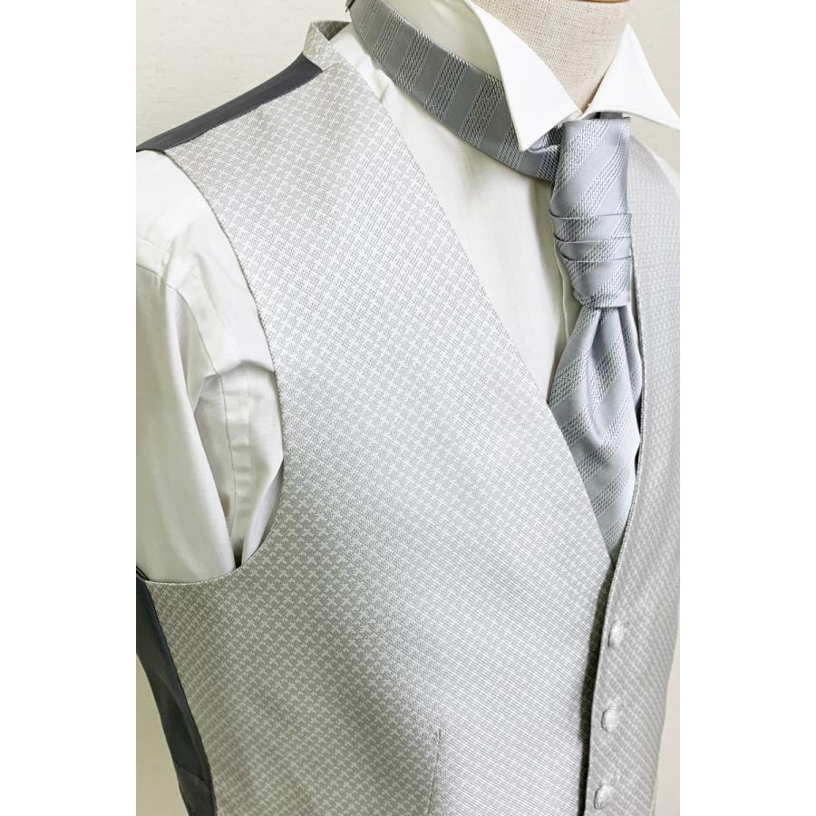 絶対一番安い フォーマルベスト シルバーグレー ドットチェック柄 光沢感あり シルク100 日本製 メンズ Rtv 14 手数料安い Salvatori Com Br