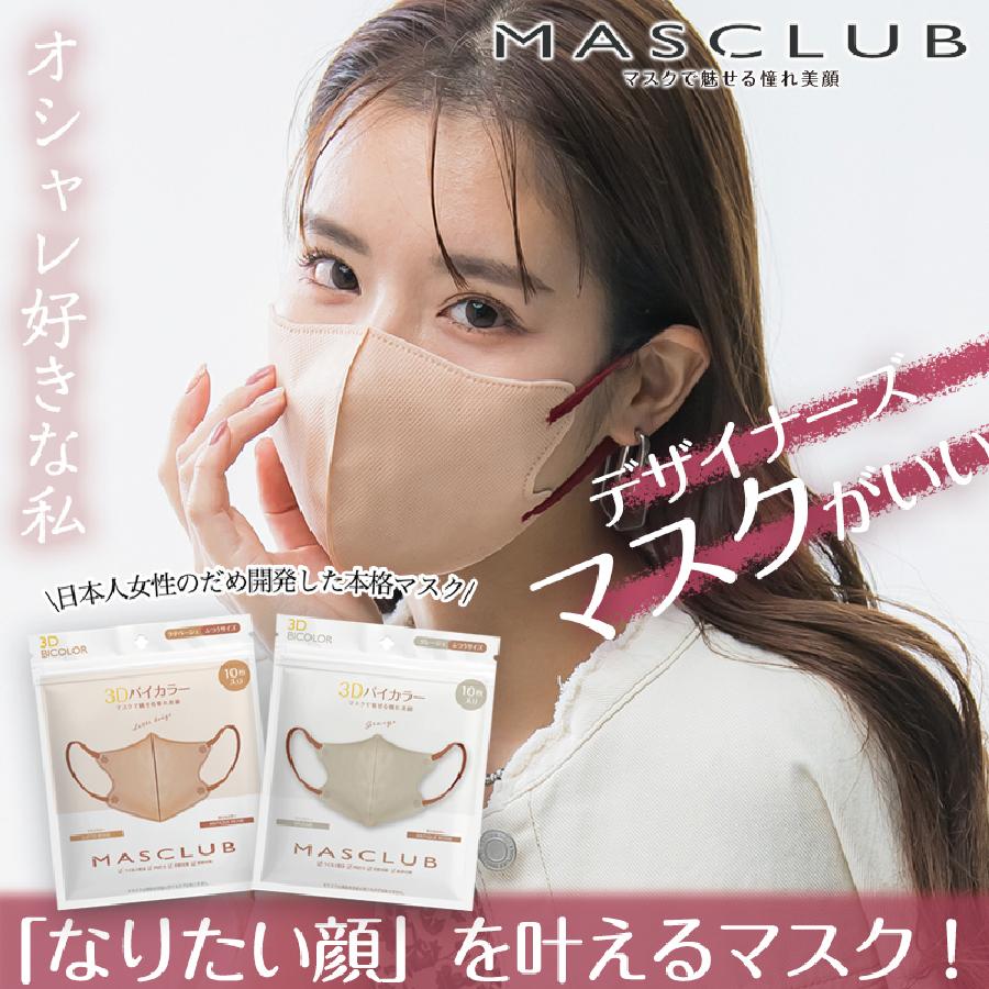 ハンドメイドマスク　22枚セット MASCLUB マスク 不織布マスク 立体マスク 30枚入 3Dマスク