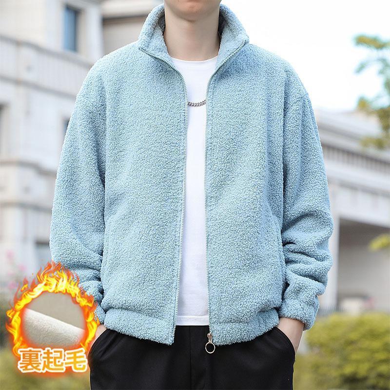 フリース メンズ ボア ファー ゆったり ふわふわ 高品質 立ち襟 フリース メンズ ボア ファー ゆったり ふわふわ 高品質 立ち襟