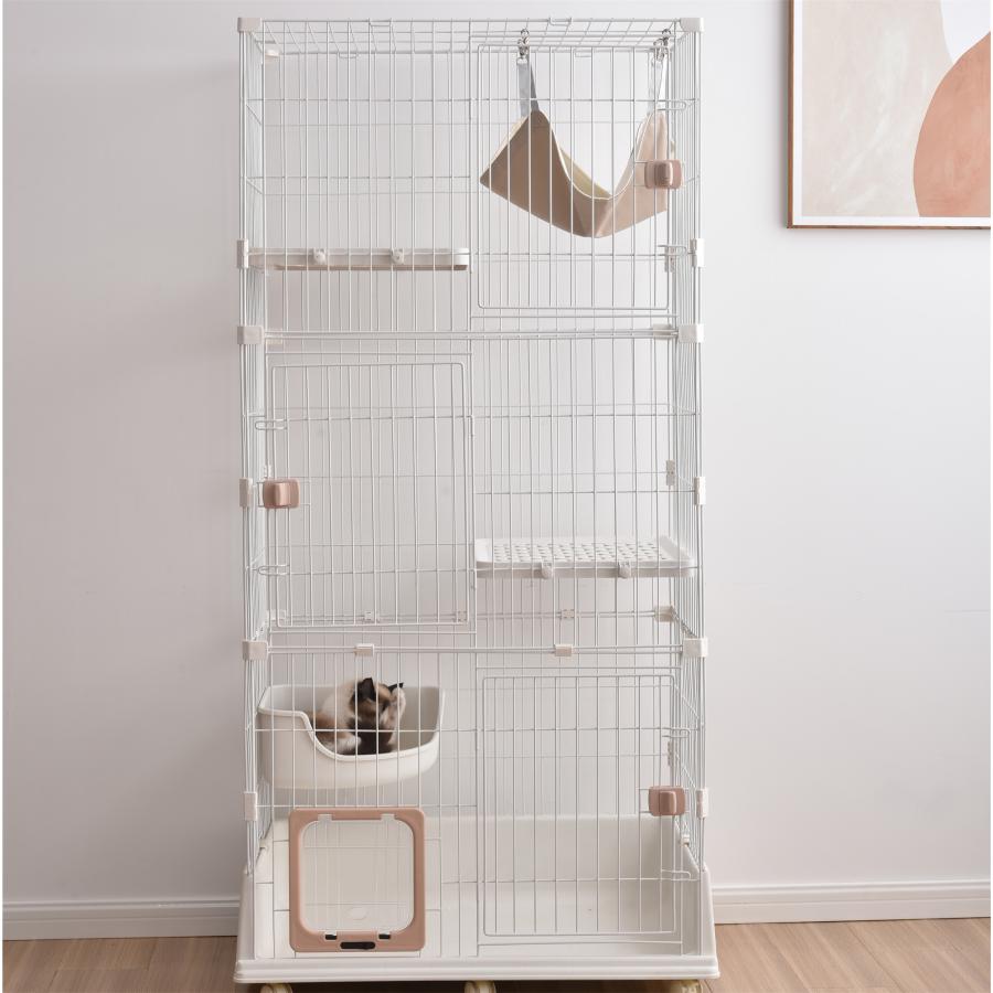 送料無料 猫 ケージ 3段 一台3役 キャスター付 猫 ベビー キャットゲージ キャットタワー スタジアム 組立簡単 キャスター 付き Yc03 Tx Meganeko 通販 Yahoo ショッピング