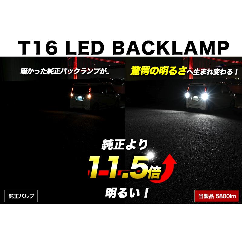 ランドクルーザープラド H29.9〜 T16 LED バックランプ 5800lm VELENO MORTALE 爆光 ヘッドライト級 2球セット ヴェレーノ ベレーノ｜reiz｜04